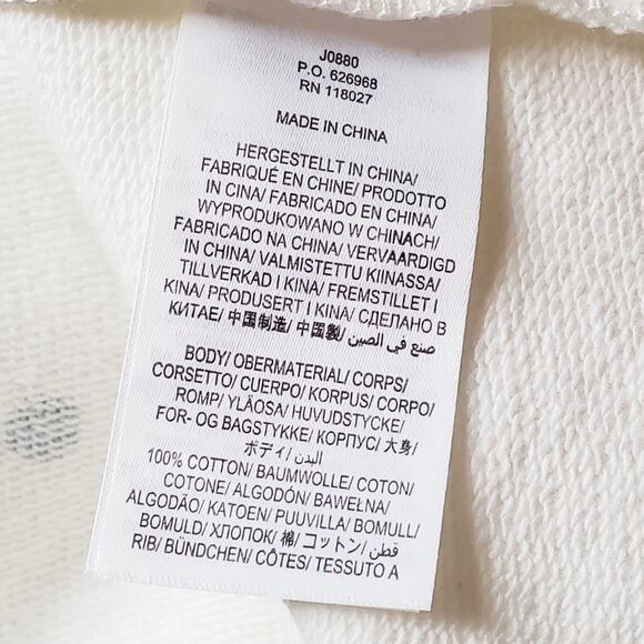 BODEN Ramona Sweatshirt Dress Long Sleeve Ivory Navy Blue Polka-dot 100% Cotton - Picture 12 of 12